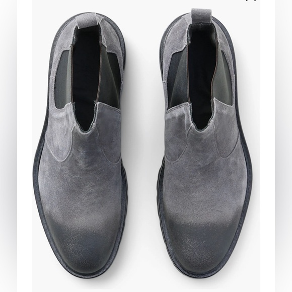 Good Man Brand Charcoal Gray Modern City Chelsea Lug Sole Slip On Ankle … - Picture 3 of 16